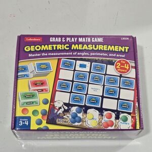 Lakeshore Grab & Play Math Game Geometric Measurement Grades 3-4 LM336 New